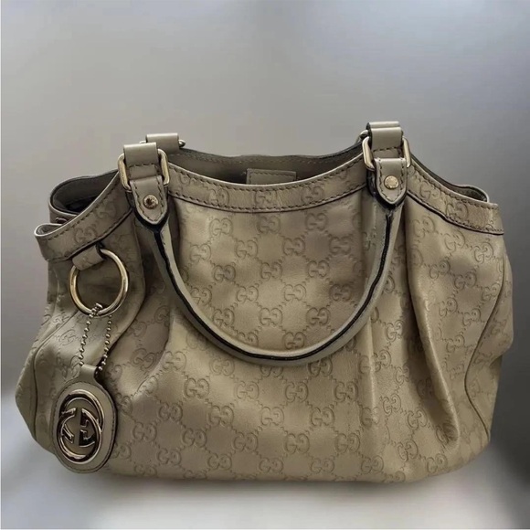 Gucci Beige Leather Tote Bag - Picture 2 of 11